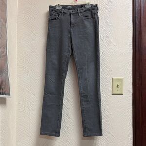 Ag Adriano Goldschmied Women's Slim Straight Jeans in Charcoal Gray